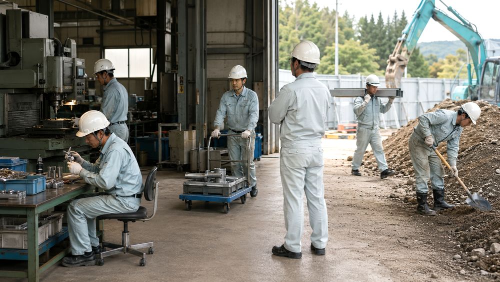 作業強度別のWBGT基準値を現場で確認するイメージ