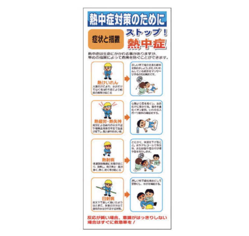 熱中症対策スリム標識 SLM-02