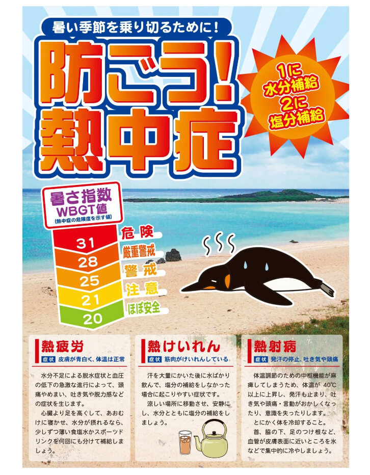 熱中症注意ポスター 防ごう熱中症WBGT値